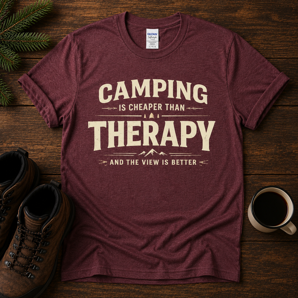 Camping is Cheaper than Therapy T-Shirt