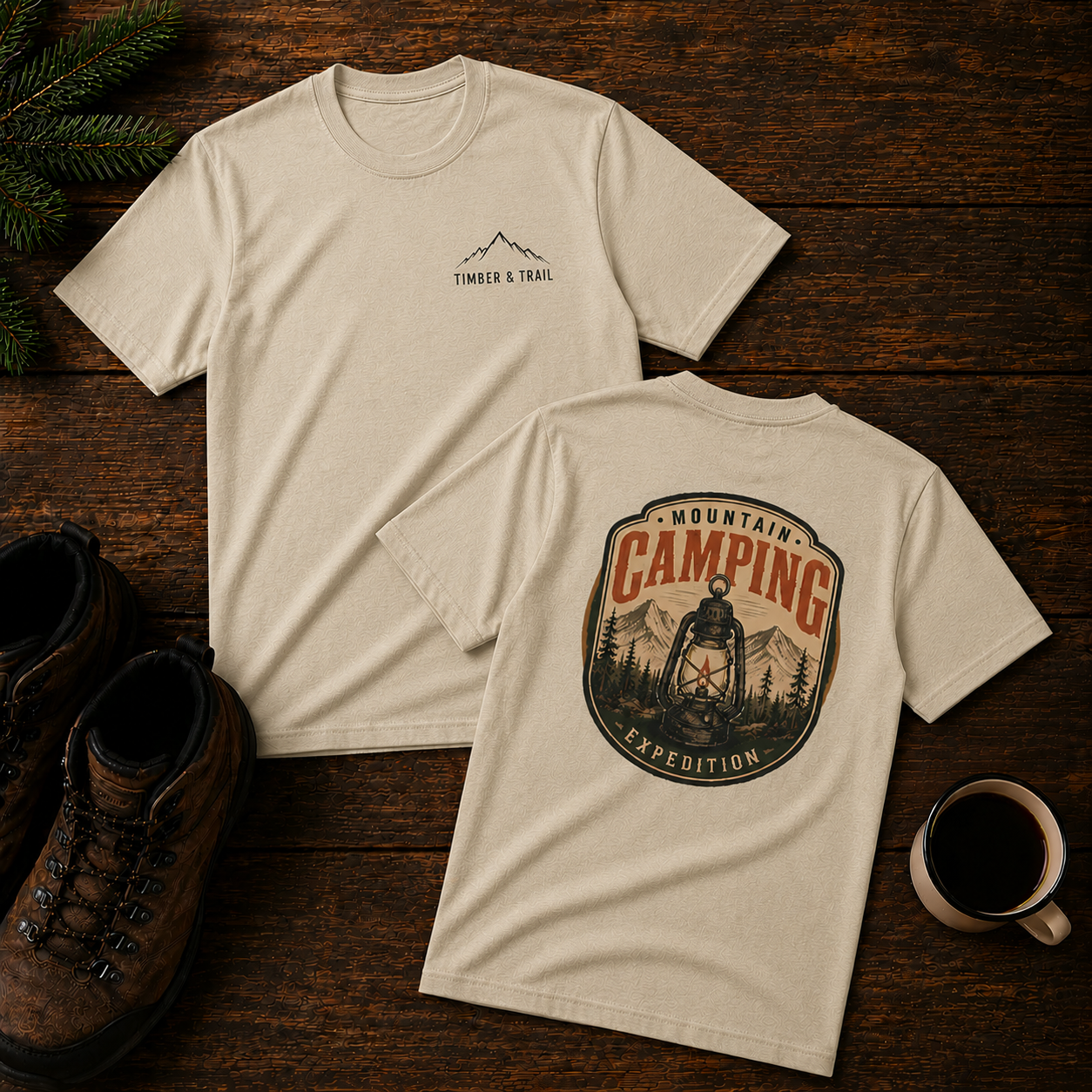 Mountain Camping Badge T-Shirt