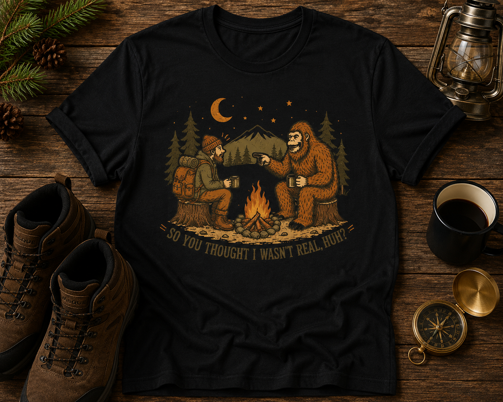 Hiker and Sasquatch T-Shirt