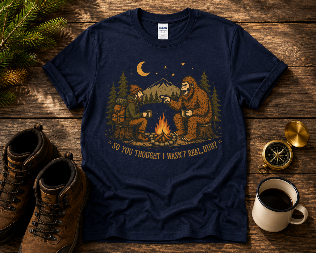 Hiker and Sasquatch T-Shirt