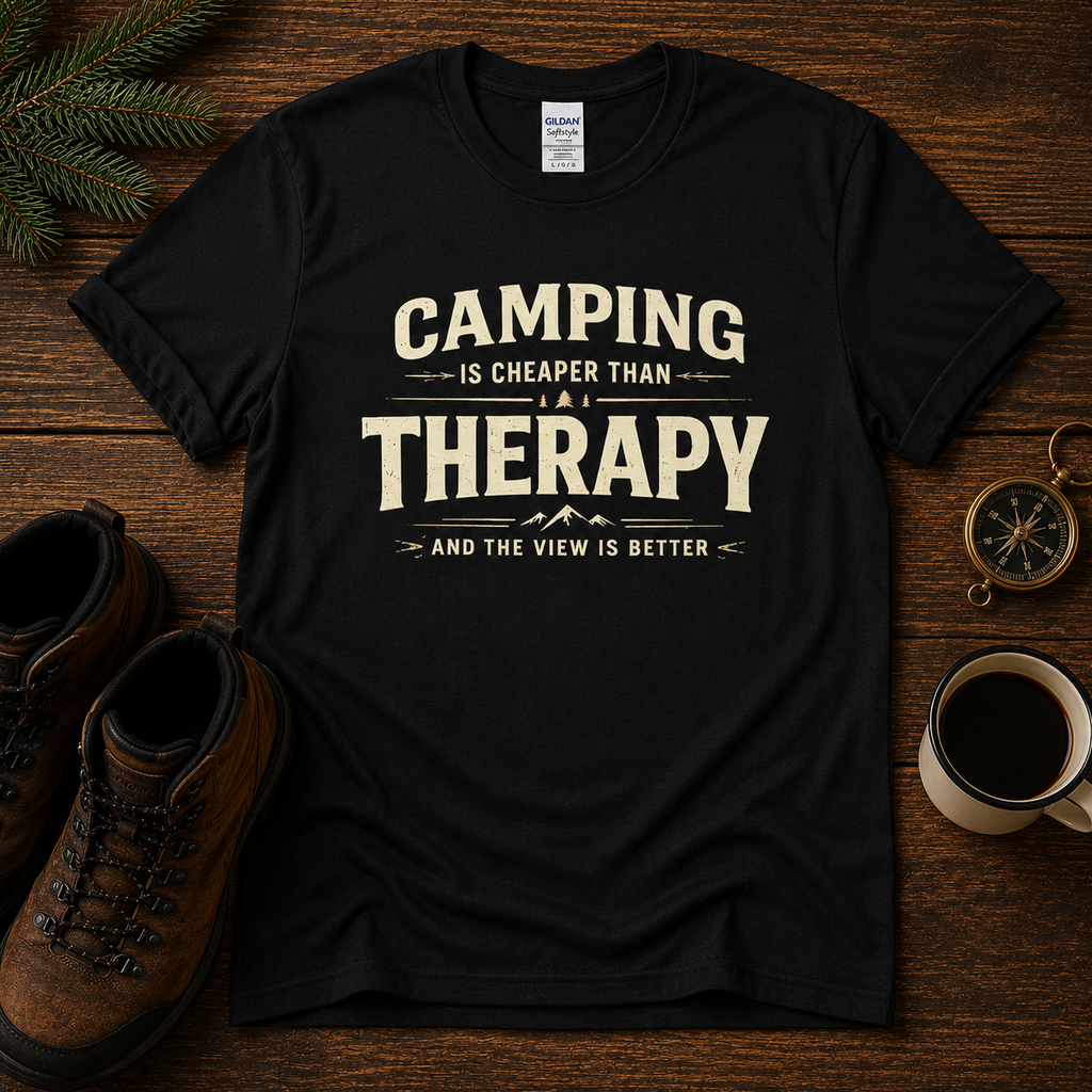 Camping is Cheaper than Therapy T-Shirt