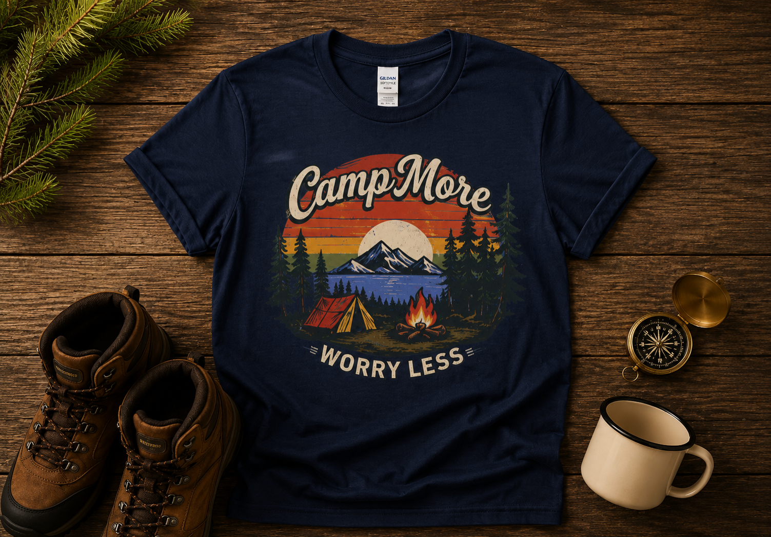 Camp More Worry Less T-Shirt