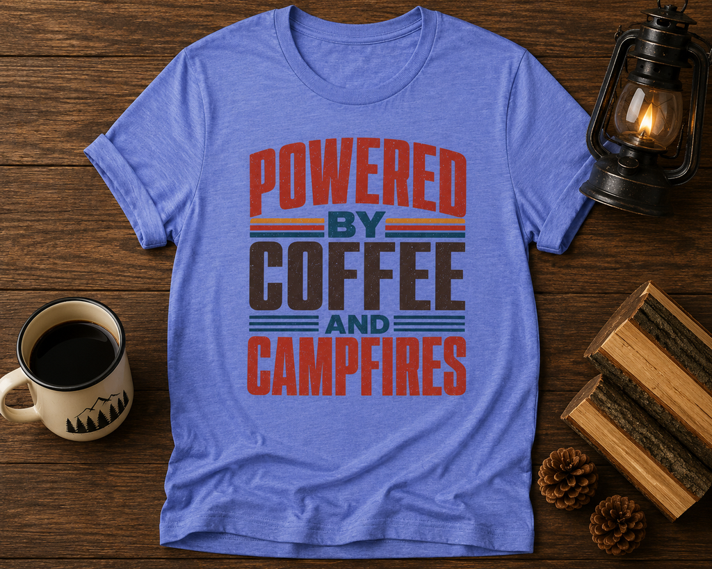 Powered By Coffee And Campfires T-Shirt