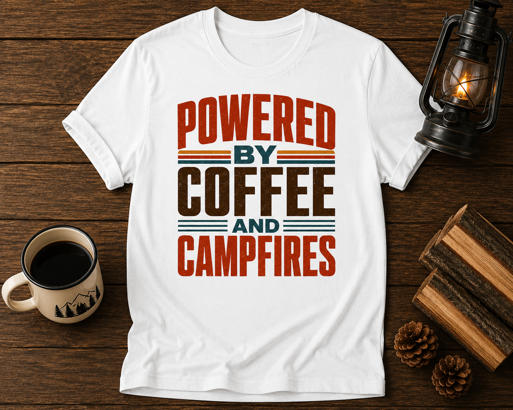 Powered By Coffee And Campfires T-Shirt