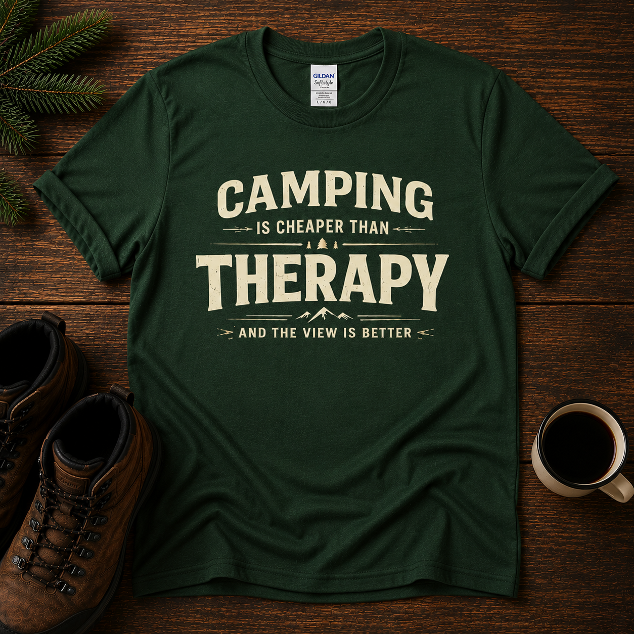 Camping is Cheaper than Therapy T-Shirt