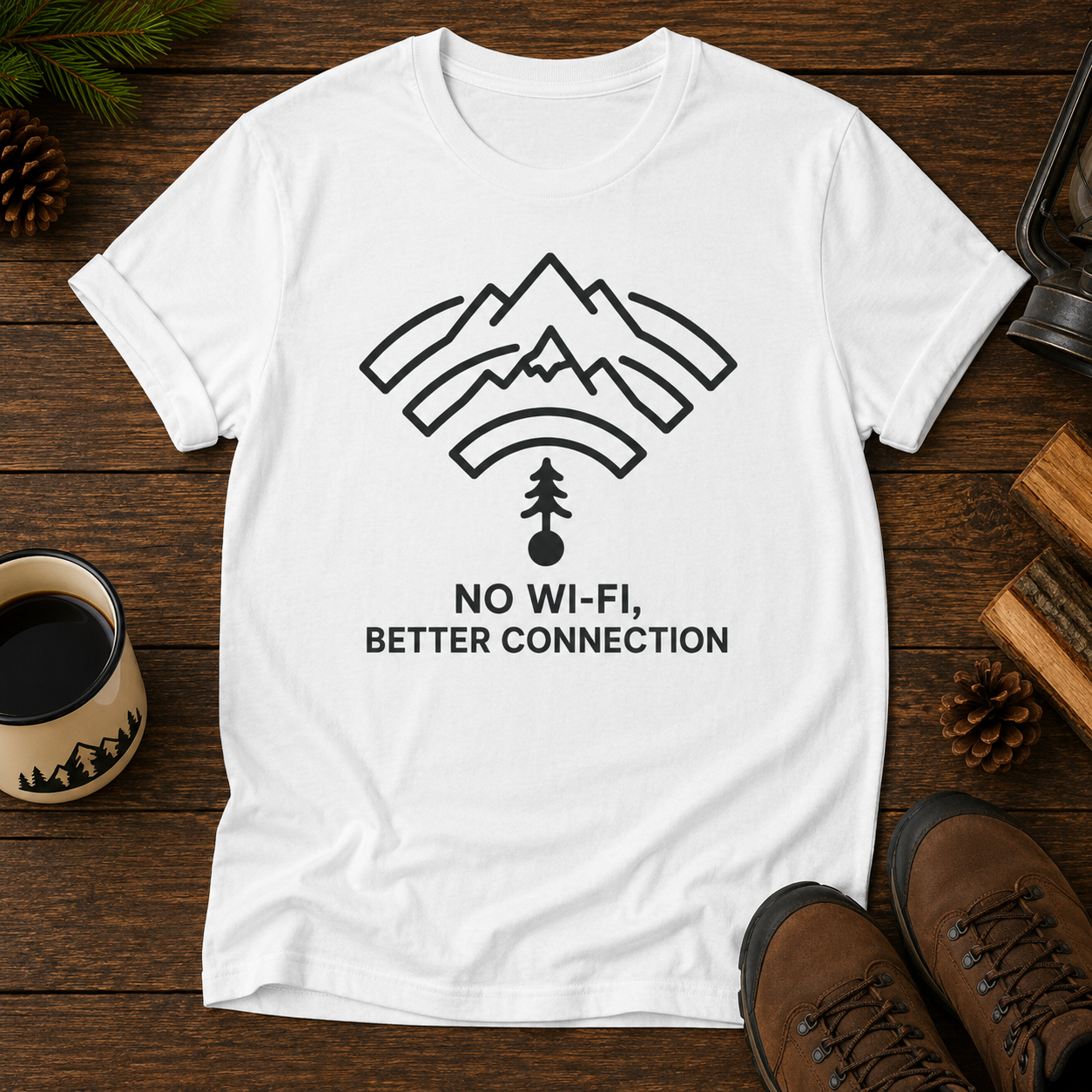 No WiFi Better Connection T-Shirt