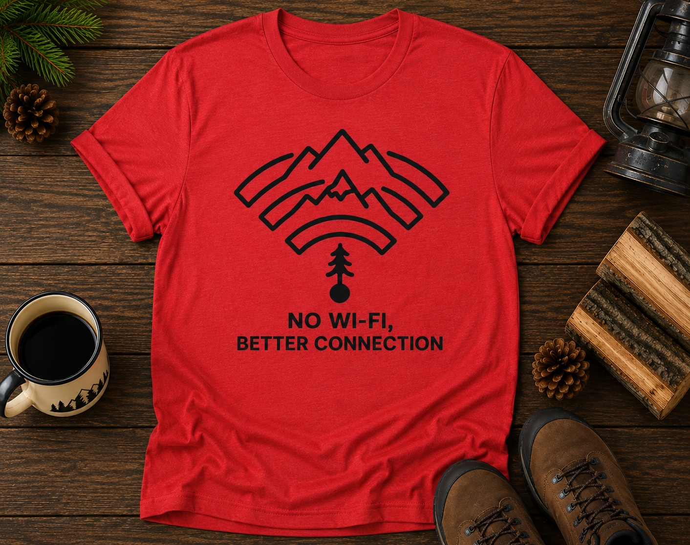 No WiFi Better Connection T-Shirt